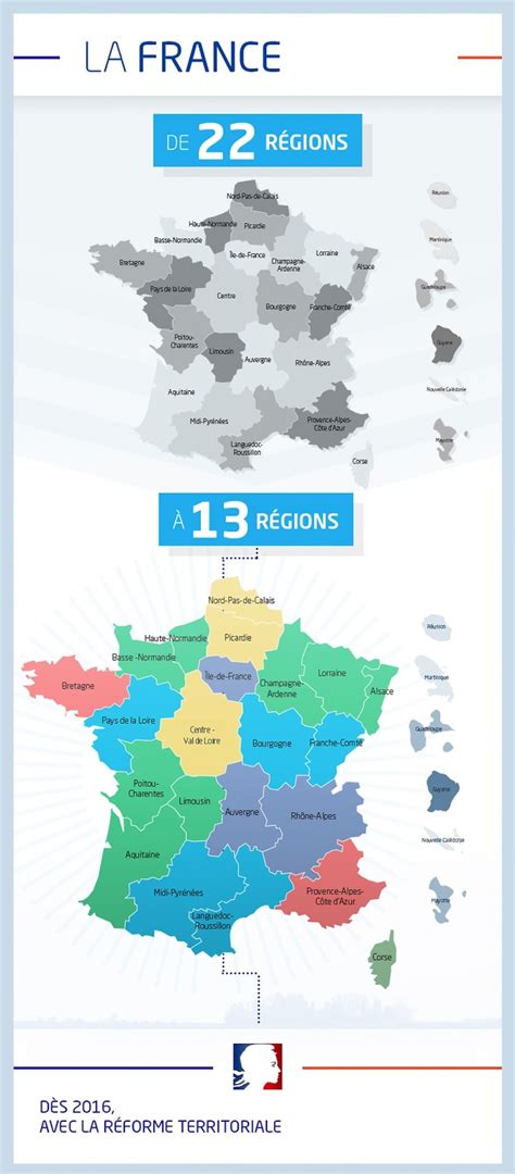 Carte gratuite à imprimer, les 13 nouvelles régions de france, les départements et les préfectures. La nouvelle carte de France: 13 régions à partir du 1-1-2016