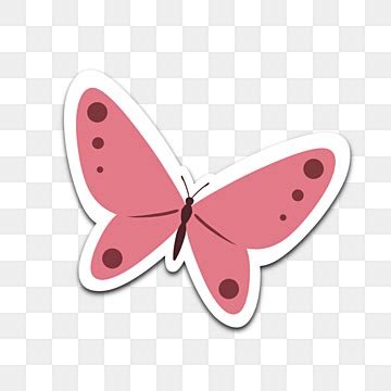 Butterfly Png Vector Sticker Clipart Painted Butterfly On A White