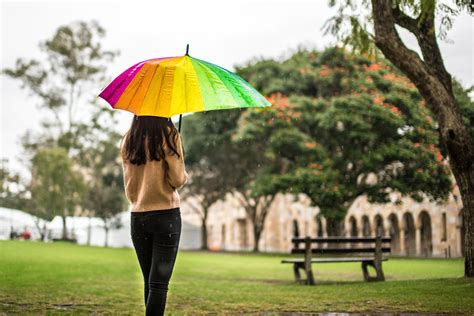 [フリー写真] 雨の公園で傘を差す女性の後ろ姿でアハ体験 gahag 著作権フリー写真・イラスト素材集 gahag 著作権フリー写真・イラスト素材集