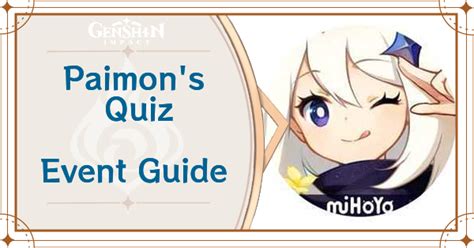 Paimons Quiz Event Guide Genshin Impact｜game8
