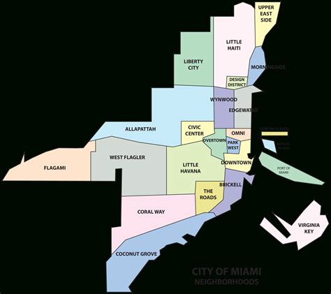 Filemiami Neighborhoods Map Wikipedia Coconut Grove Florida Map