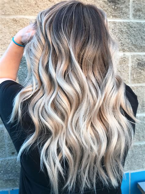 balayage blonde ice color hair melt highlights hair melt blonde balayage balayage