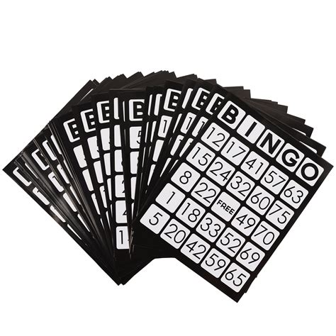 Gse Games And Sports Expert 100 Pack Easy Read Black Bingo Cards Jumbo