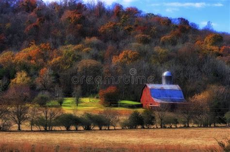 Autumn Agricultural Landscape In Rural Tennessee Stock Image Image Of