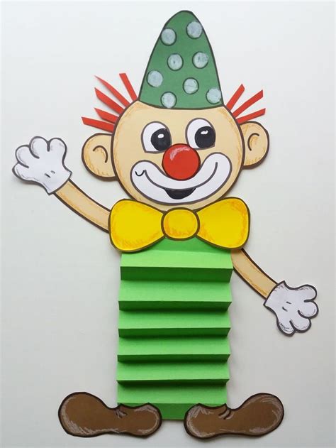 Clown Basteln Faschingsdeko Zirkus Unterrichtsmaterial In Den F Chern
