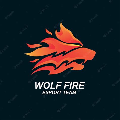 Premium Vector Fire Wolf Head Logo Design