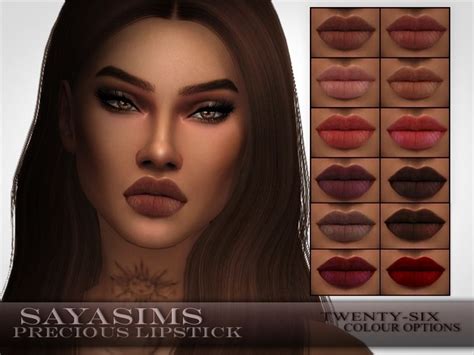 26 Colour Options Found In Tsr Category Sims 4 Female Lipstick