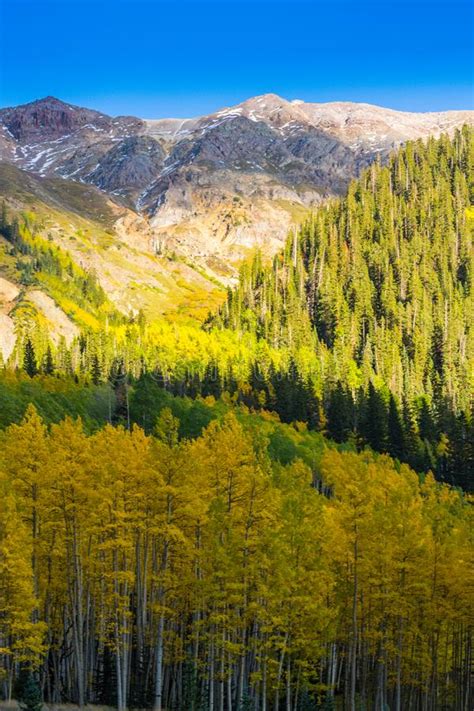 Beautiful Mountain Scenery In Aspen Telluride Colorado Stock Photo