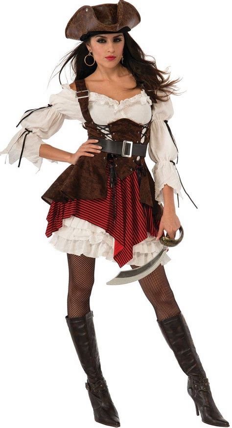 Black And Red Sexy Pirate Costume Deluxe Sexy Fancy Dress Costume