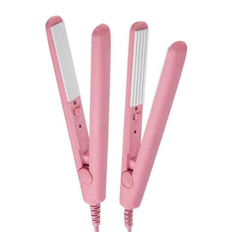 Mini Pink Electronic Hair Straighteners Hair Curling Iron Irons 110v