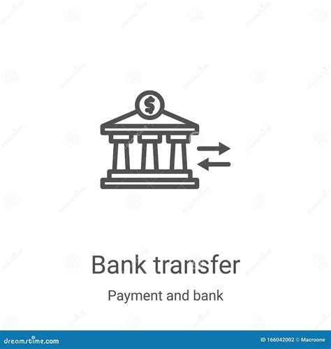 Bank Transfer Icon Vector From Payment And Bank Collection Thin Line
