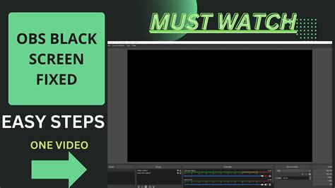 How To Fix Obs Studio Black Screen Problem Obs Black Screen Fix 2023