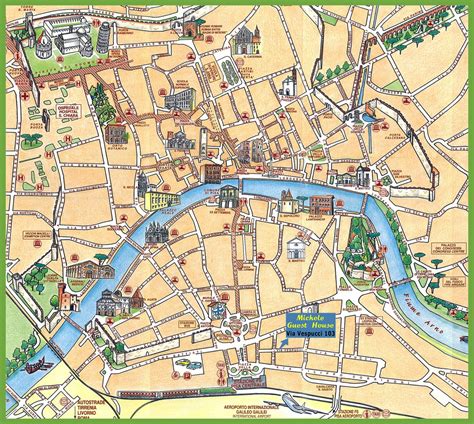 Pisa Attractions Map Pdf Free Printable Tourist Map Pisa Waking