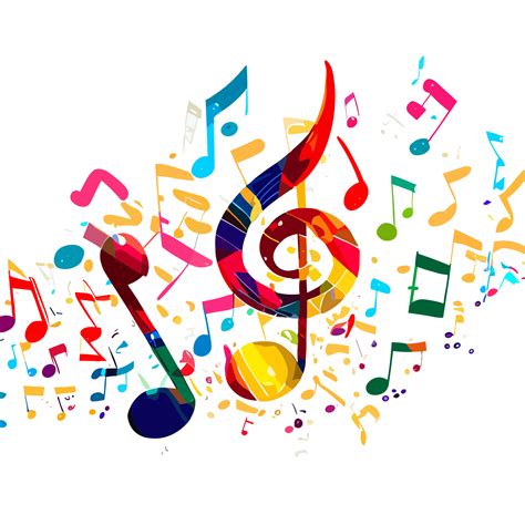 Colorful Music Notes Png