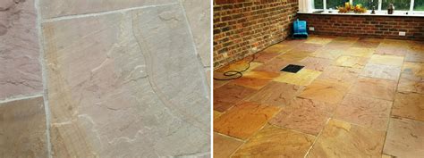 Restoring A Stained Flagstone Tiled Floor In Boston Lincolnshire Tile