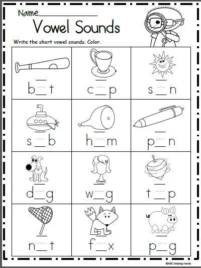 Beginning Sounds Vowels Worksheet Vowels Activity For Kindergarten