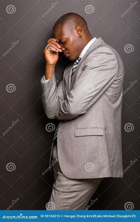 Stressed African American Man Stock Image Image Of Entrepreneur