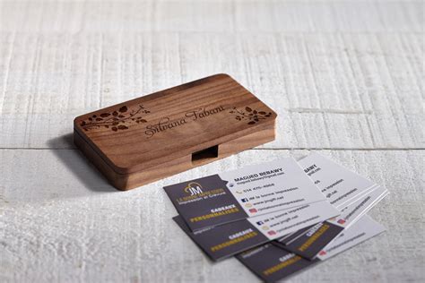 Customized Business Cards Holder Personalized Wooden Business Etsy