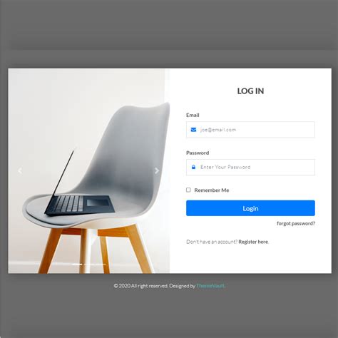 Html5 Responsive Login Form Template With Image Slider