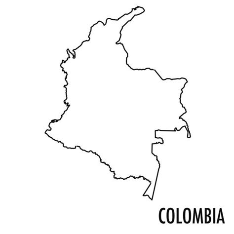 Drawing Of A Colombia Outline Illustrations Royalty Free Vector