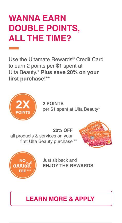 Nowadays, this applies to most banks. Use the Ultamate Rewards Credit Card to earn 2 points per $1 spent. Save 20% on your first ...