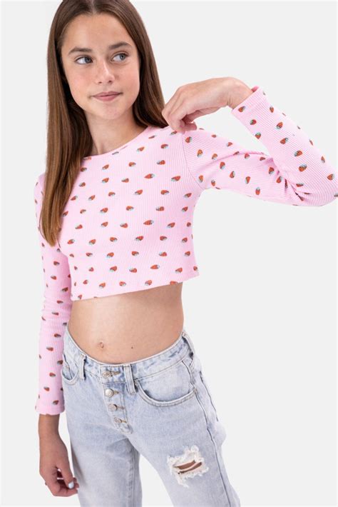 strawberry cropped top in 2022 tween fashion outfits girly girl outfits girls crop tops