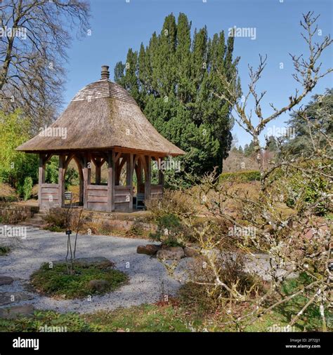 Thatch Roofed Shelter In The Duchess Of Rothesay Garden Dumfries House