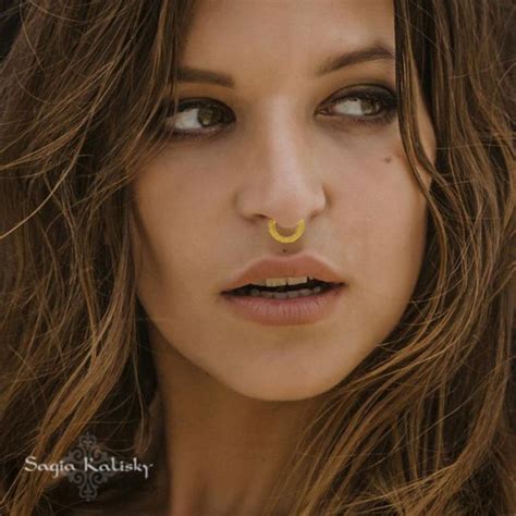 Septum Jewelry 14k Gold Septum Ring Nose Piercing Solid Etsy Israel