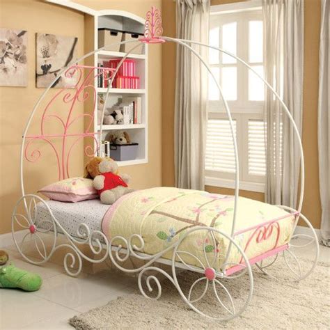 Create a fairytale bedroom with this disney princess. Elisha Twin Canopy Bed | Princess carriage bed, Carriage ...