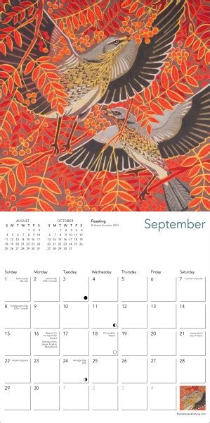Annie Soudain Mini Wall Calendar 2024 Art Calendar Flame Tree