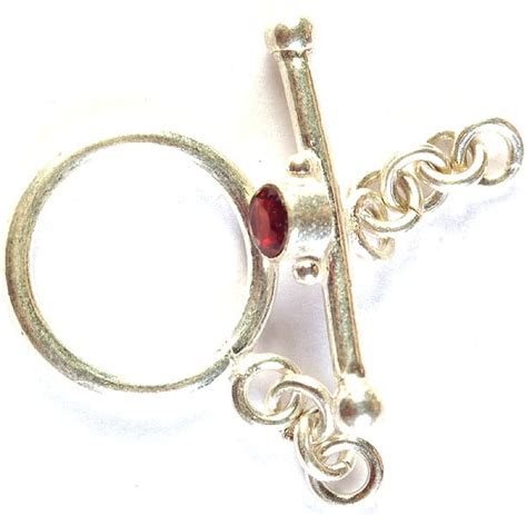 Toggle Lock With Faceted Garnet Price Per Piece Exotic India Art
