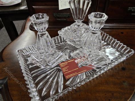 They can also be used to store beauty essentials such as hair products and make up. Antiques Atlas - Art Deco Dressing Table Set - Glass