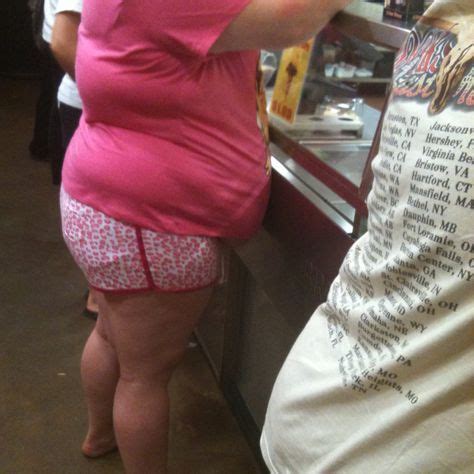 That Is Actually Her Bare Belly Over The Top Of Her Shorts And Hanging