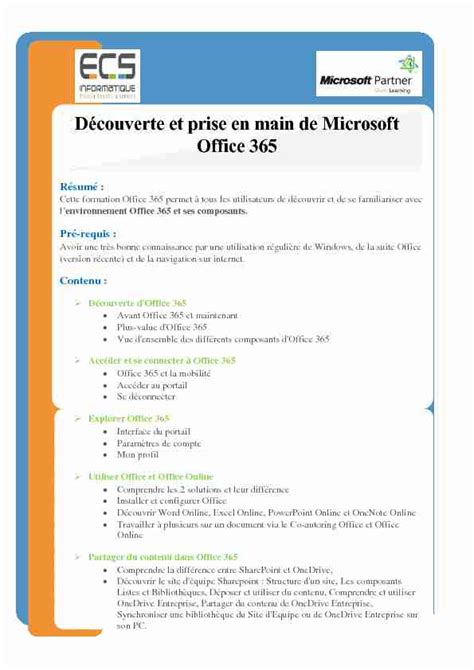 Pdf Découverte Et Prise En Main De Microsoft Office 365