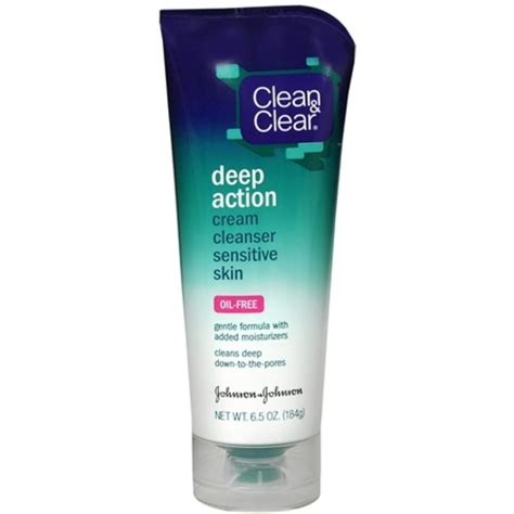 Clean And Clear Deep Action Cream Cleanser Sensitive Skin Oil Free 650