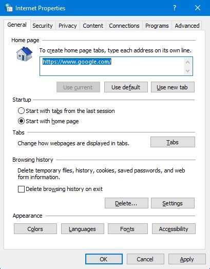 Internet Options Tools Windows 7 Listpolitical