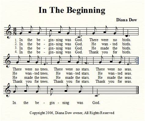 In The Beginning With Images Elementary Music Songs Elementary