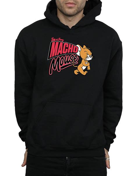 Prints of tom and jerry look to be too far into the pocket vs retail where you can see their body. Tom And Jerry Men's Macho Mouse Hoodie | Fruugo