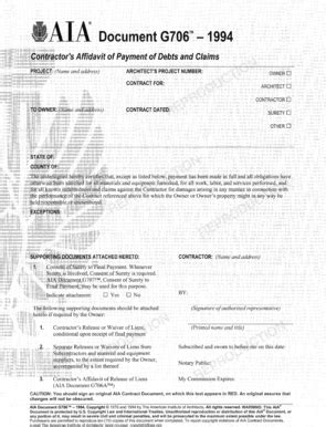 A general conditions of the contract for construction. G706 - Fill Online, Printable, Fillable, Blank | PDFfiller