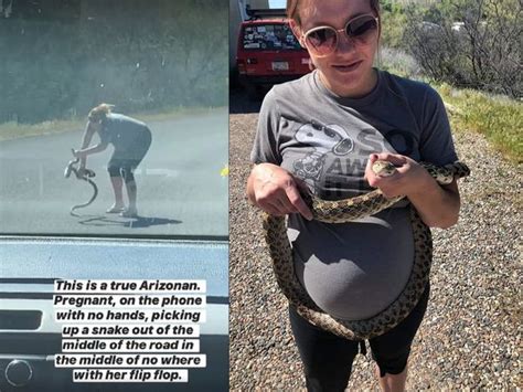 Pregnant Woman Runs To Rescue Snake Pregnant Woman Runs In The Middle