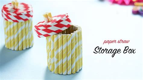 Diy Storage Box Paper Straw Box Craft Ideas Youtube