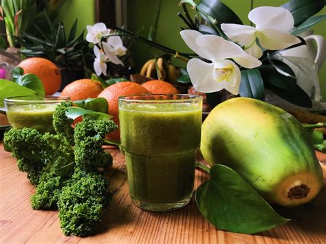 Kale Papaya Orange Smoothie Take 3 Vegan Vegane