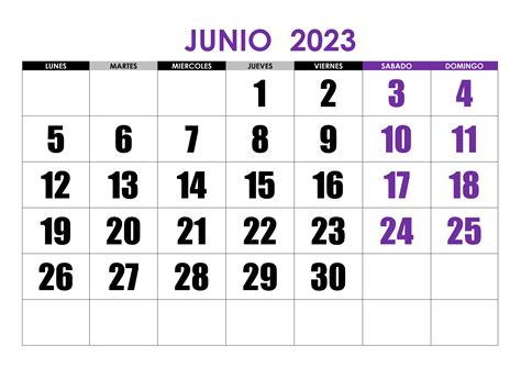 Calendario Junio 2023 Calendariossu