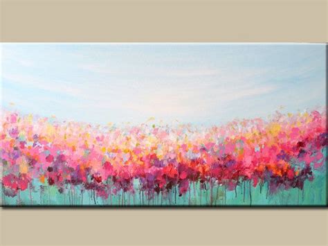 Acrylic Painting Abstract Art Flowers Painting Landscape Etsy