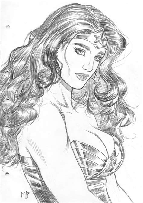Wonder Woman Portrait In Mike Packer S Comic Art Comic Art Gallery Room
