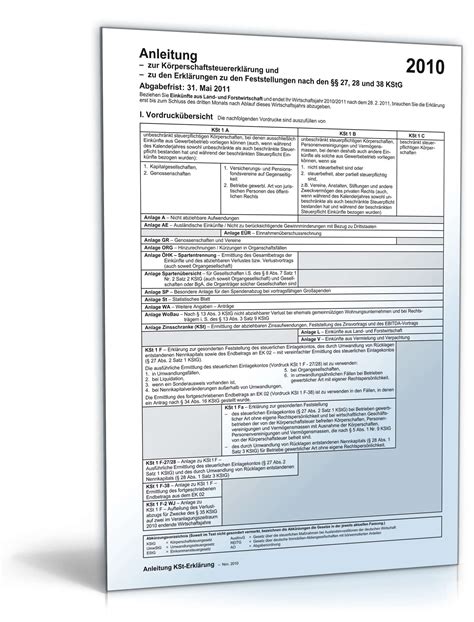 Check spelling or type a new query. Anleitung zur Körperschaftsteuererklärung 2010 | Formular ...