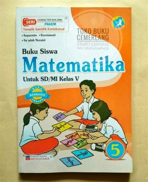 Jual BUKU MATEMATIKA SD KELAS 5 KURIKULUM 2013 PENERBIT MEDIATAMA Di