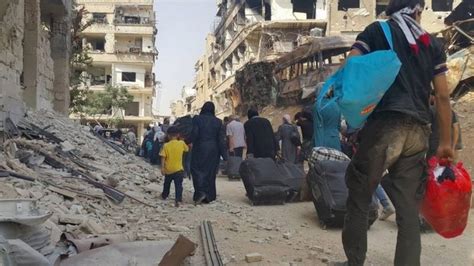 Syria Darayya Evacuation Of Siege Town Begins Bbc News