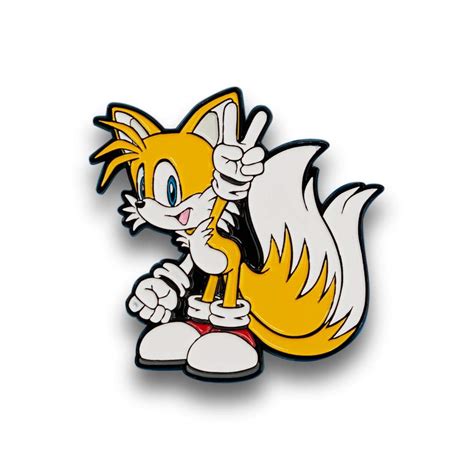 Sonic The Hedgehog Tails Pin Official Sonic And Tails Series Collectible Enamel Pin Small