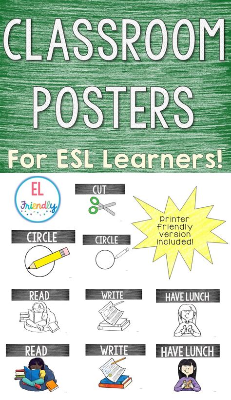 Classroom Posters For Esl Students Classroom Posters Newcomer
